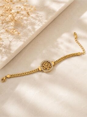 Gold Tree of Life Bracelet - Women Jewelry